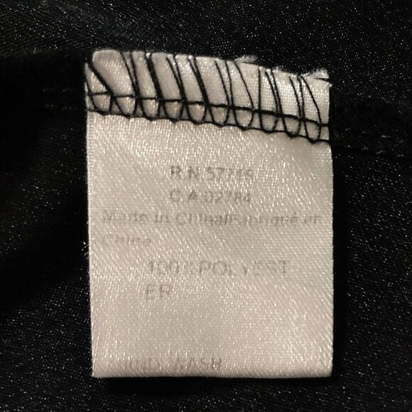 PAPILLION Black sleeveless dress w/ tulle floral embroidered hem ~ MEDIUM LARGE - Picture 14 of 15